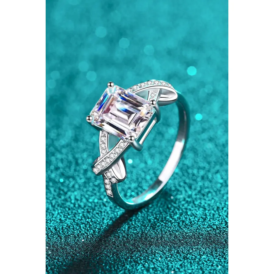 3 Carat Moissanite Sterling Silver Ring