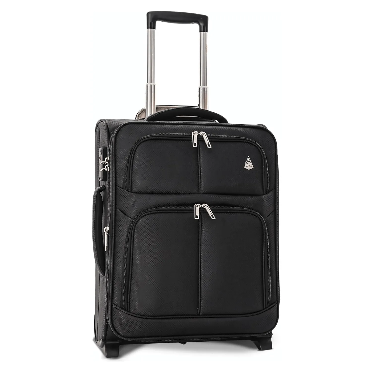 Aerolite Expandable (55x40x20cm) to (55x40x23cm) Ryanair (Priority) Maximum Allowance Lightweight Cabin Hand Luggage 2 Wheels, Maximum Size for Ryanair Priority, Wizz Air Priority, Lufthansa (Set of 2)