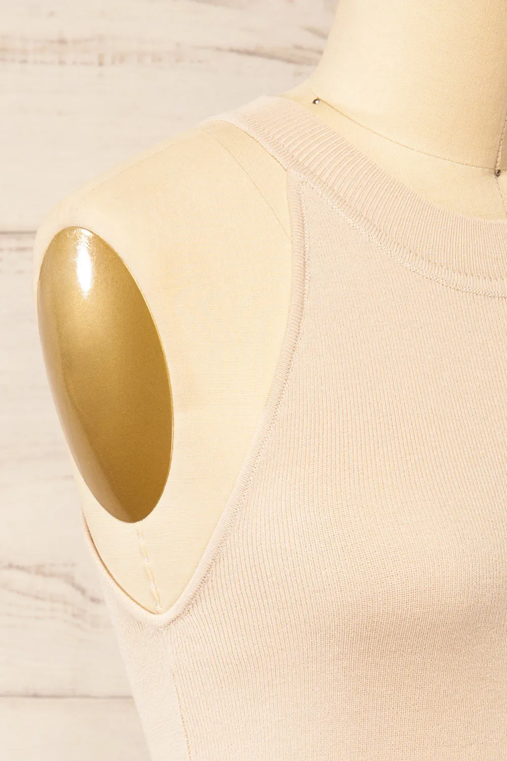 Altrincham Beige | Halter Neck Knit Top