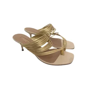 Aquazzura Gold 'Sunny' Strappy Heels | Pre Loved |