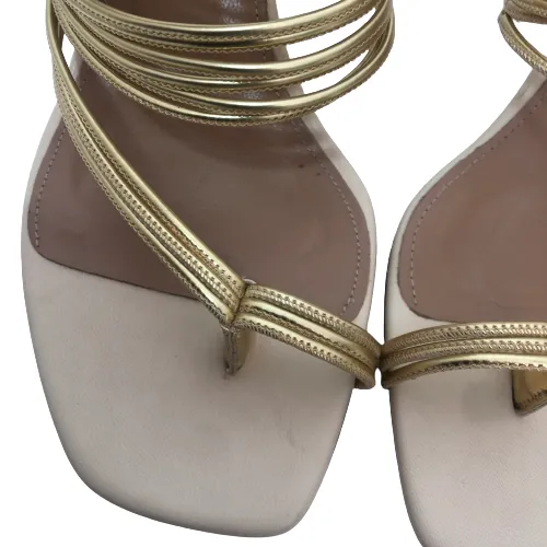 Aquazzura Gold 'Sunny' Strappy Heels | Pre Loved |