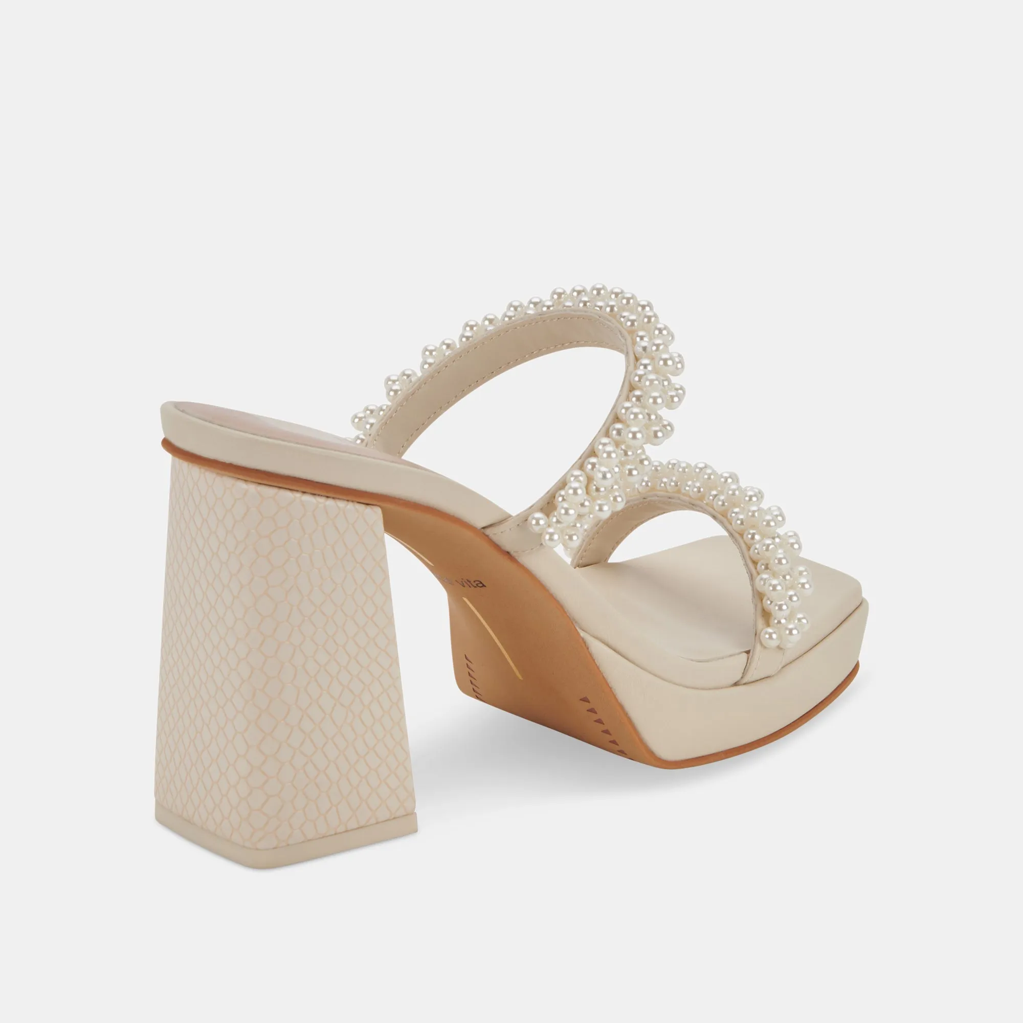 ARIELE HEELS VANILLA PEARLS