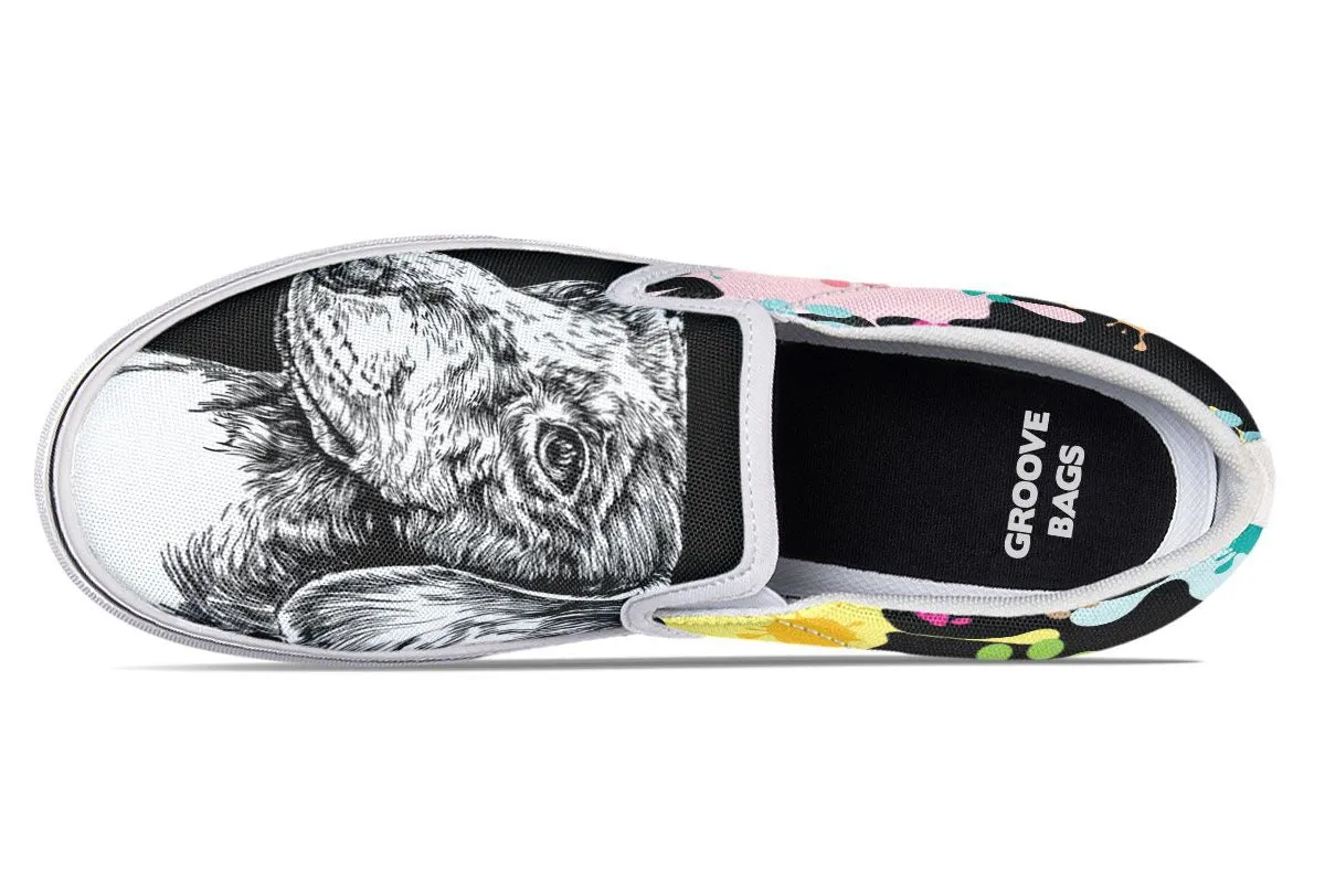 Artsy Dachshund Slip-On Shoes