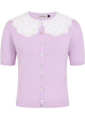 Banned Poodle Cutie 40's Cardigan Lilac