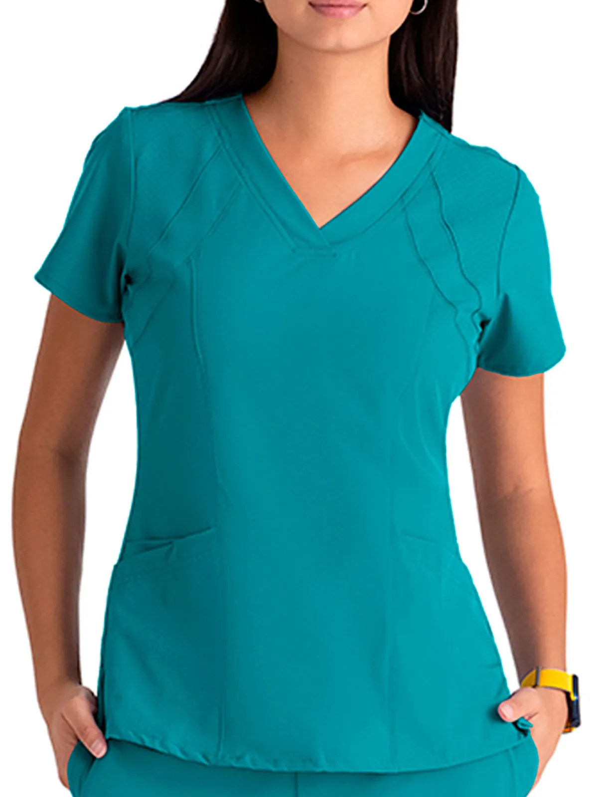 Barco One - Women's V-Neck Racer Breathable Scrub Top [1]