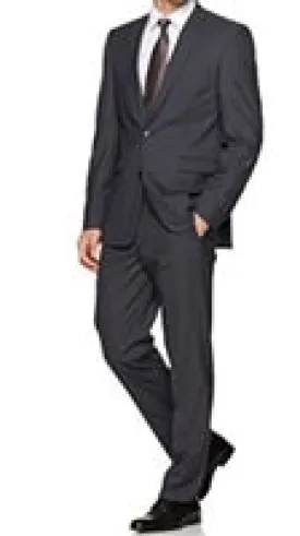 Baroni Solid Charcoal Suit Modern Fit