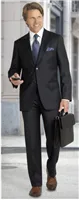 Baroni Stripe Black Suit Modern Fit