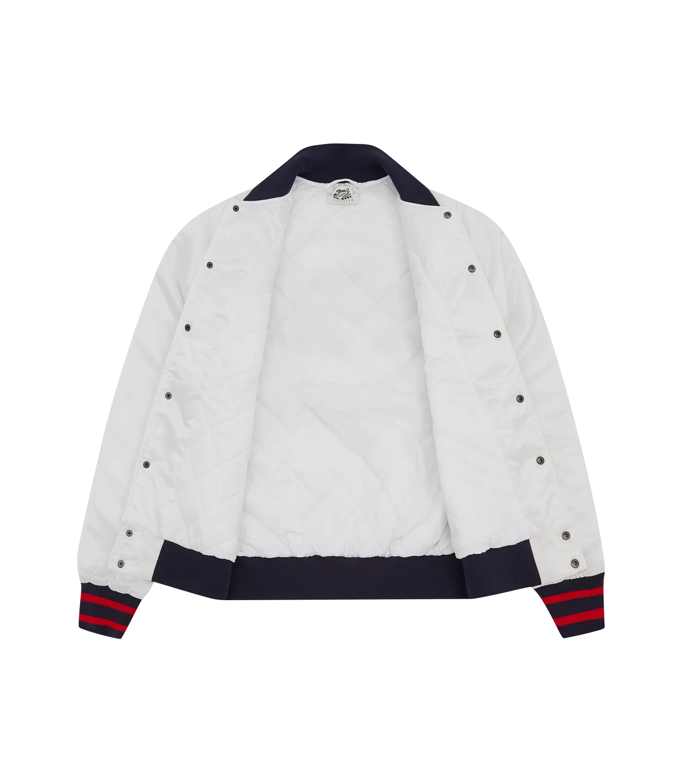 BBC X IC DINER SATIN BOMBER JACKET - WHITE