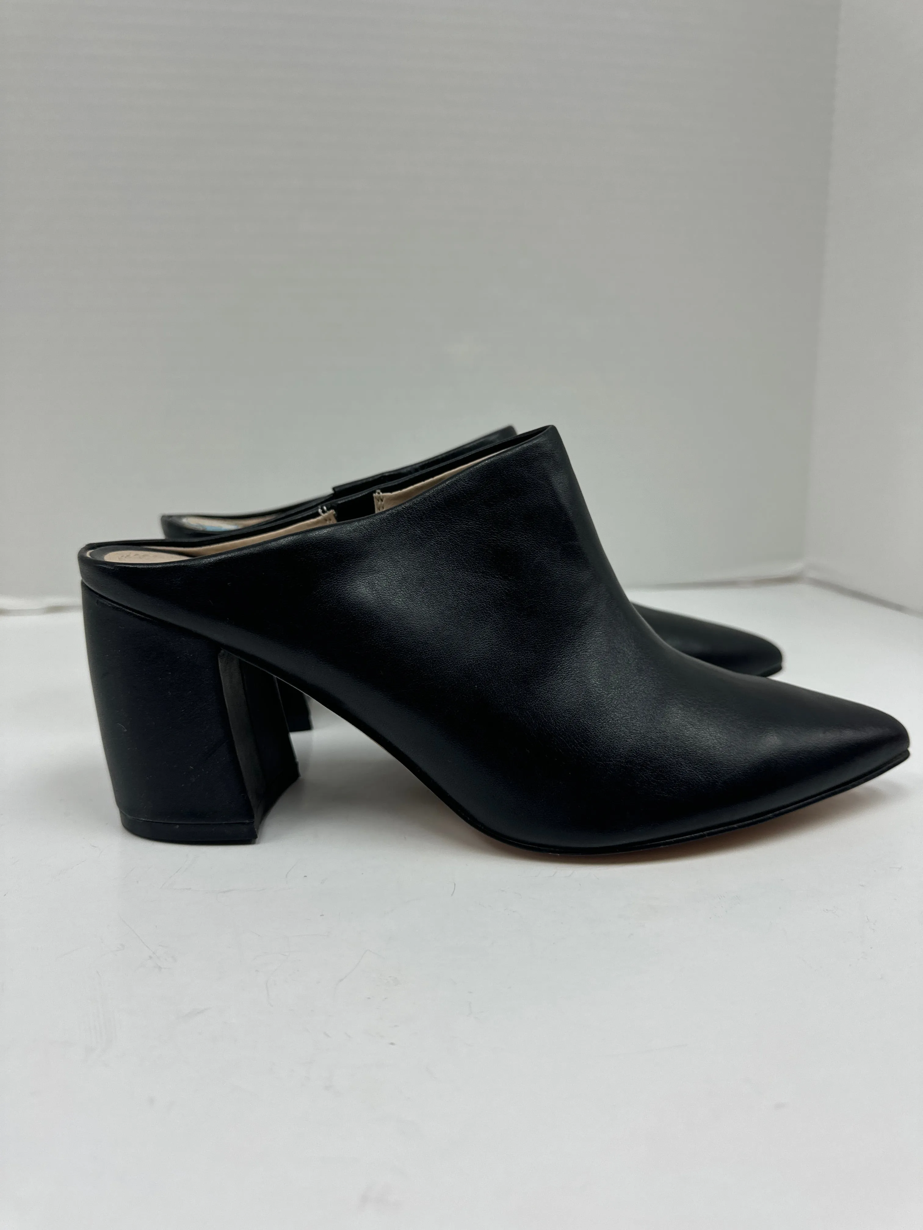 Black Boots Ankle Heels Marc Fisher, Size 6.5