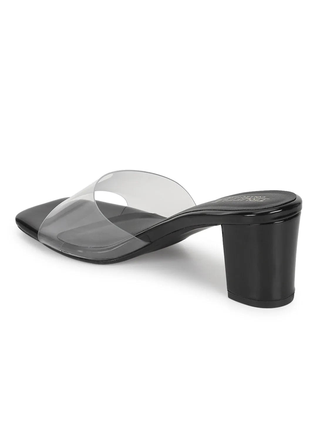 Black Patent Perspex Block Mules (TC-ST-1347-BLKPAT)