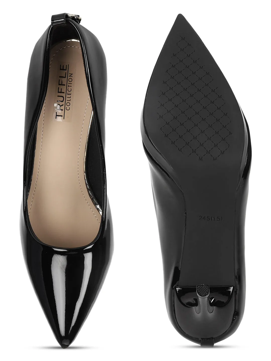 Black Patent Stiletto Heel Pumps (TC-ML058-BLK)