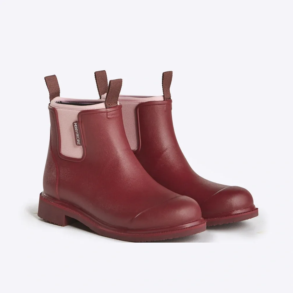 Bobbi Red Wellington Boot // Beetroot & Light Pink