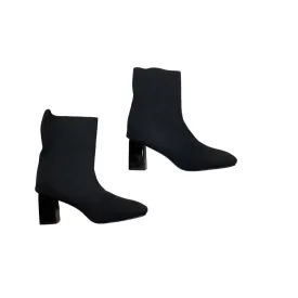 Boots Ankle Heels By Cmf In Black, Size: 10.5