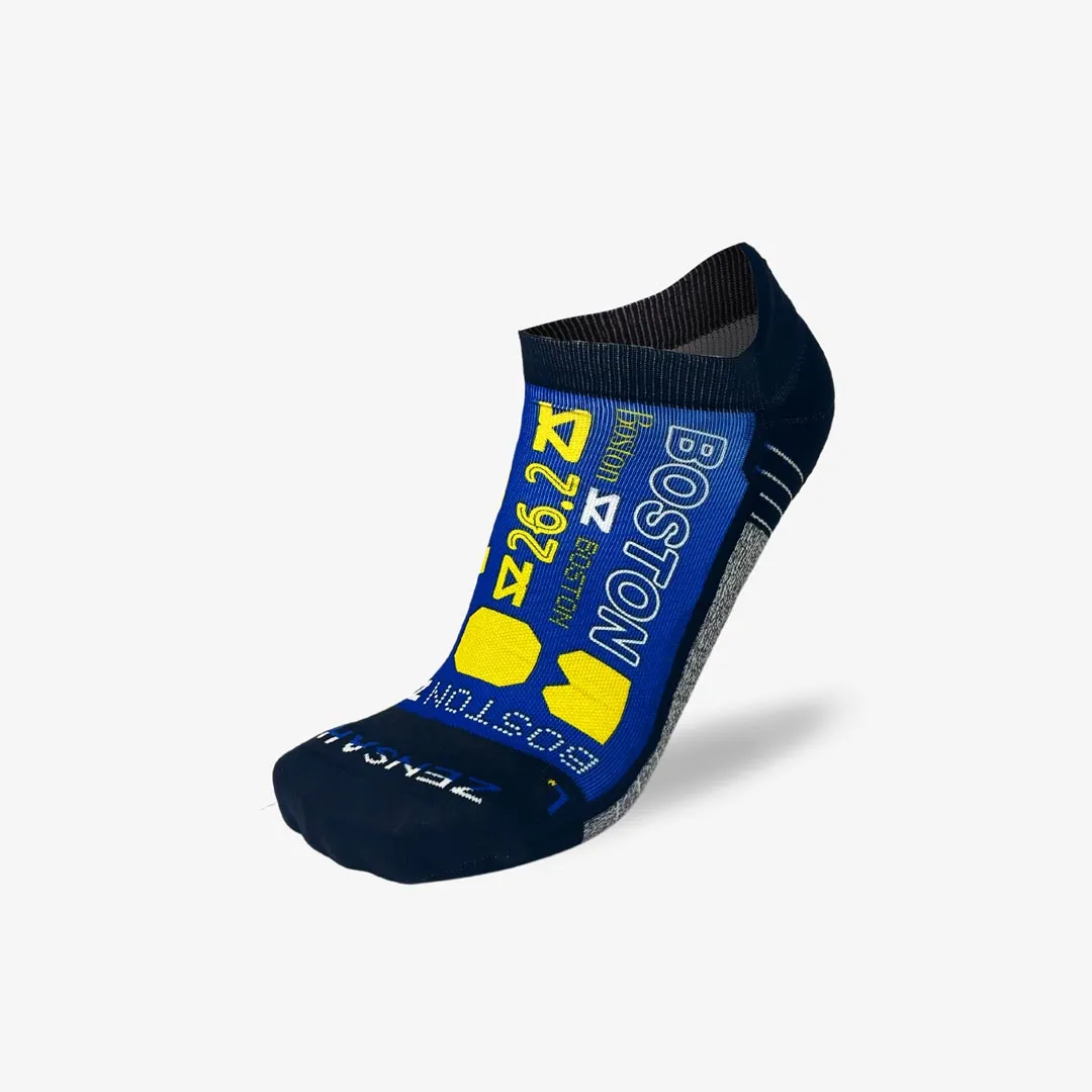 Boston Blue and Yellow Running Socks (No Show)