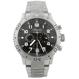 Breguet Men's Type XXI Flyback Chronograph Stainless Steel 42mm Ruthenium Arabic Dial Watch