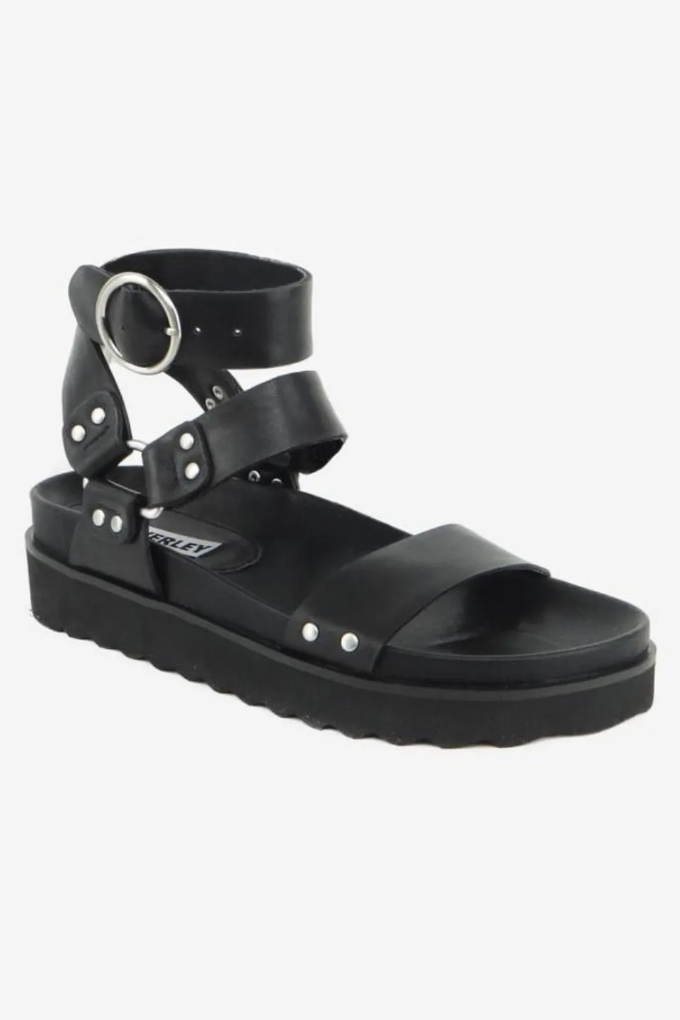 Burt Black Chunky Sandal