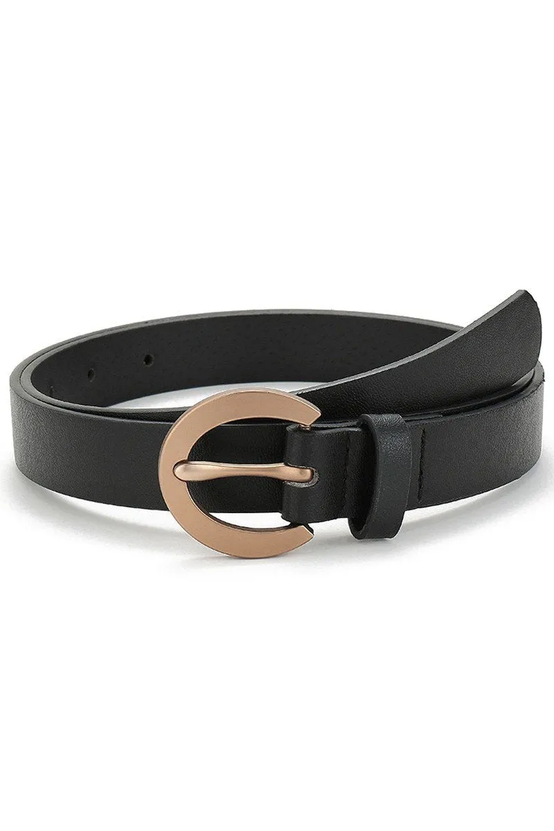 CASUAL ROUND BUCKLE SIMPLE BELT