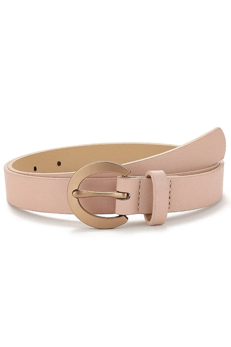 CASUAL ROUND BUCKLE SIMPLE BELT