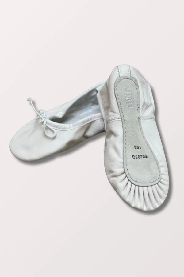 Children's Dansoft Full Sole Leather Ballet Shoes - White