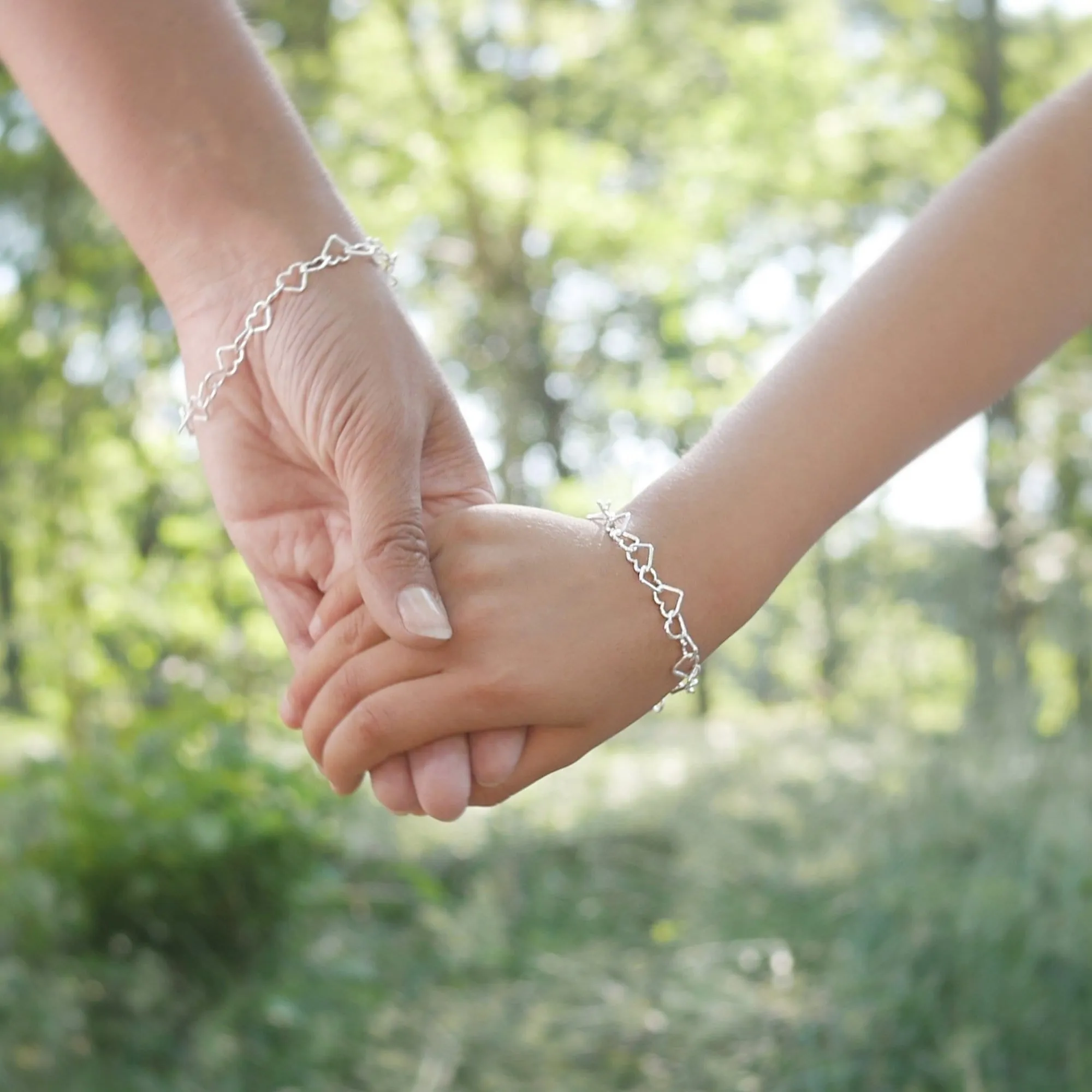 Children's Silver Heart Bracelet