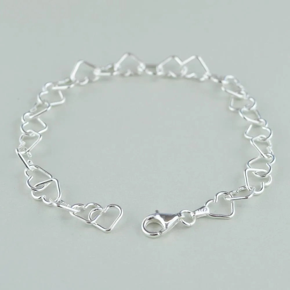 Children's Silver Heart Bracelet