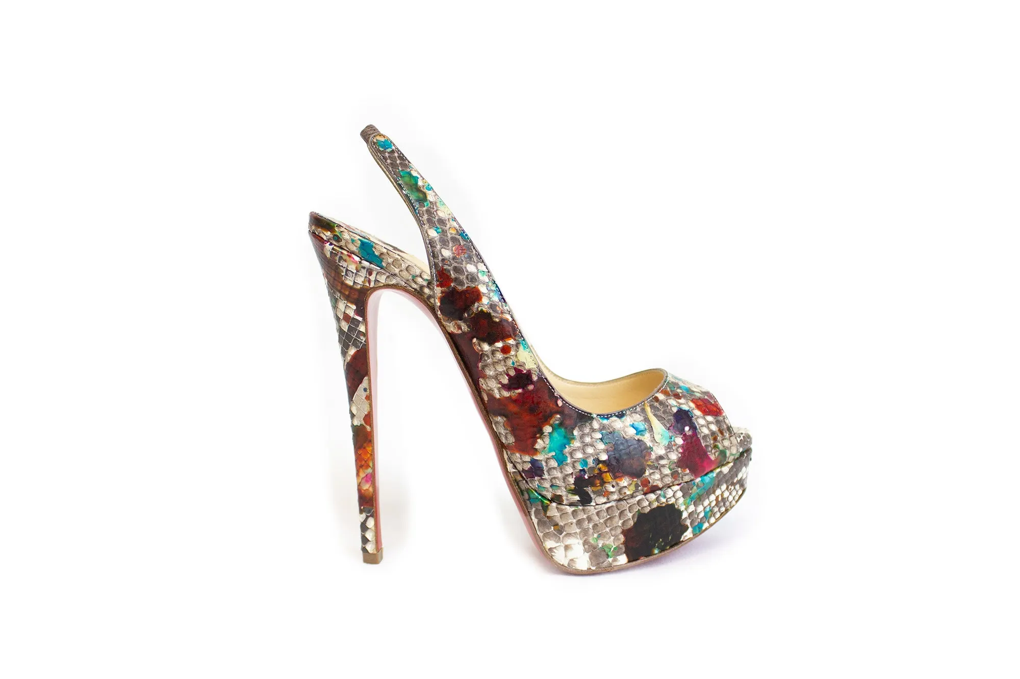 Christian Louboutin Snake Skin Heels | Size 6.5 (PREOWNED)