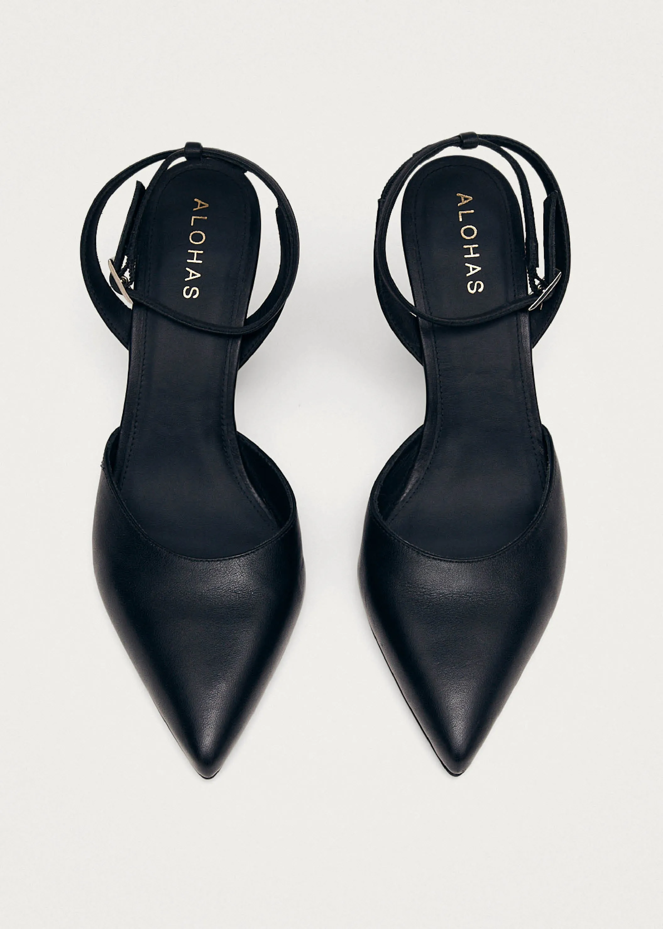 Cinderella Black Leather Pumps