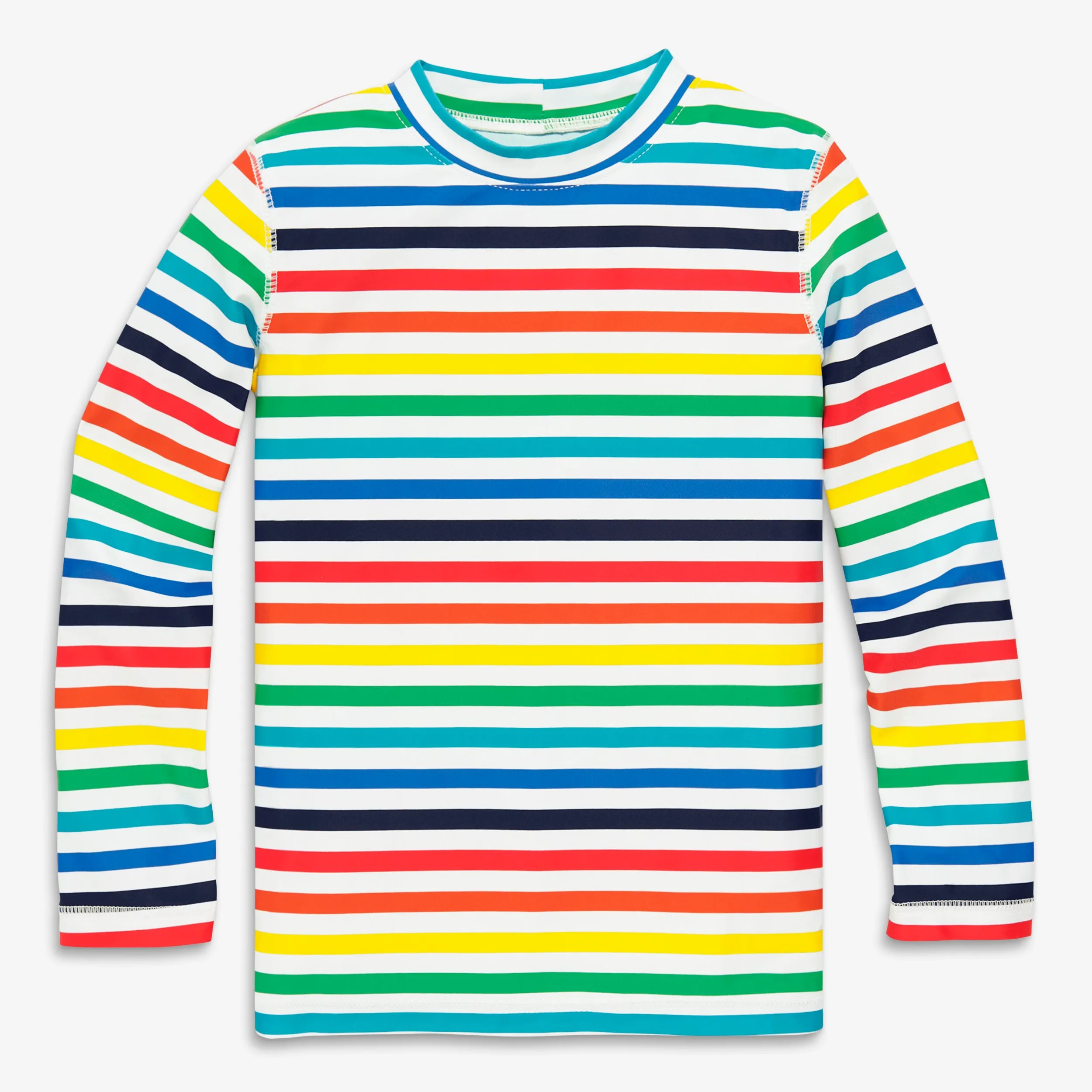 Clearance long sleeve rash guard in rainbow stripe