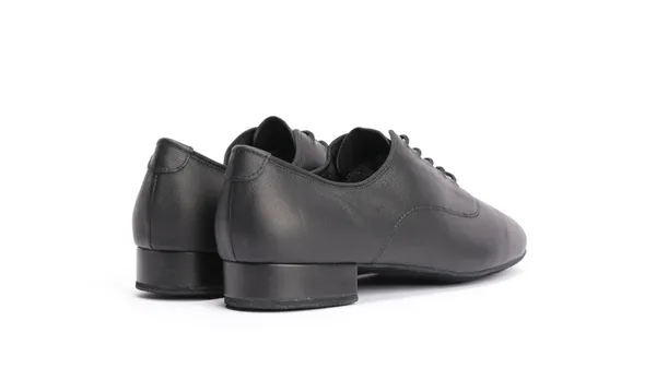 Dance Fever Black Leather Suede Sole Mens Oxford S8006