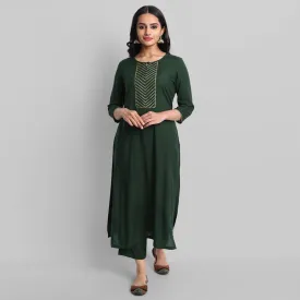 Deep Green Samara Kurta Pants Set