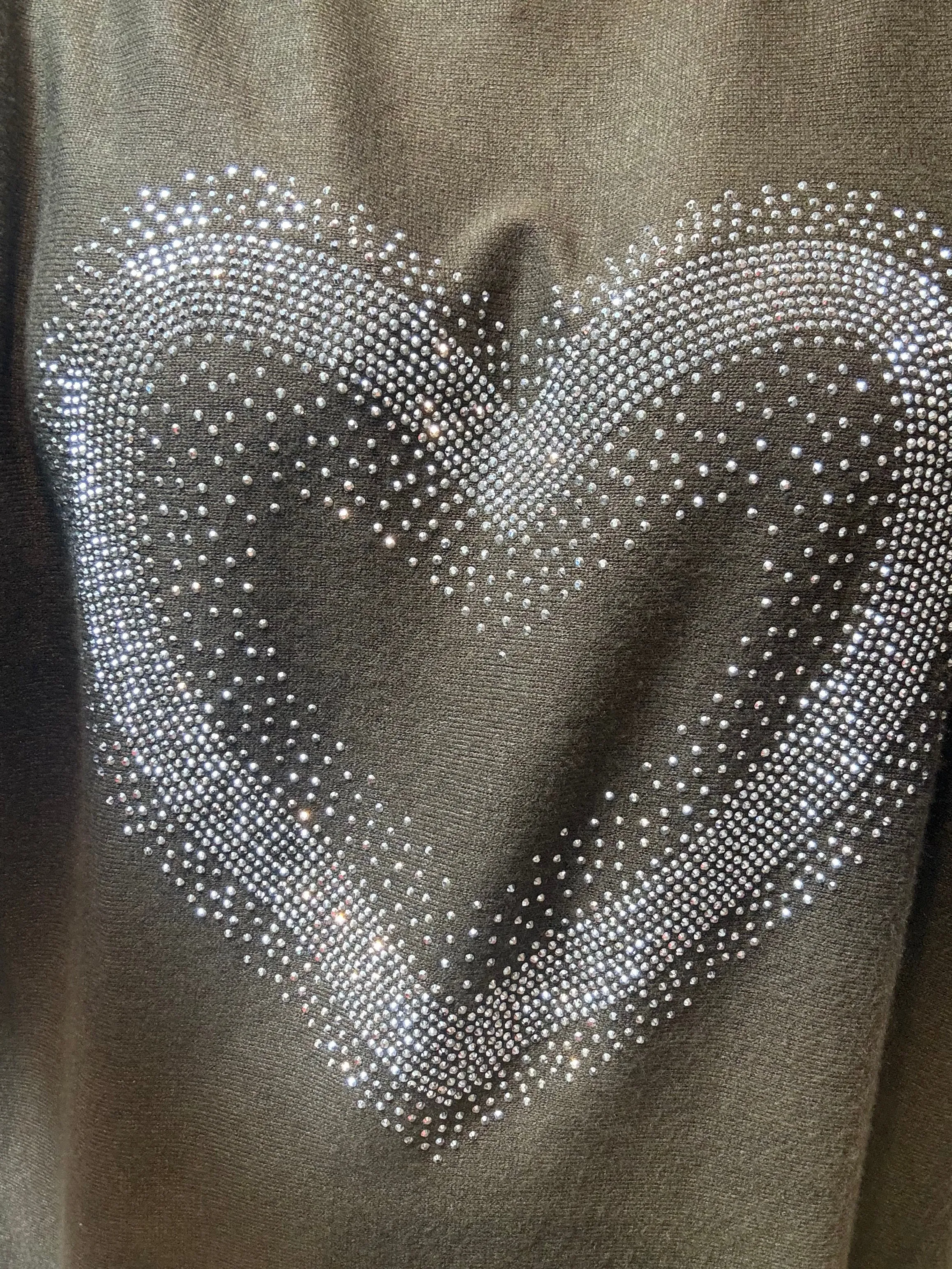 Diamante heart Soft Knit Jumper