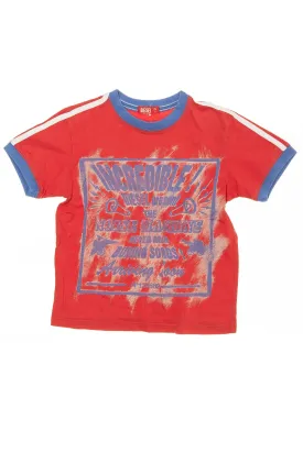 Diesel - Red Short Sleeve Shirt with Blue Trim - 7