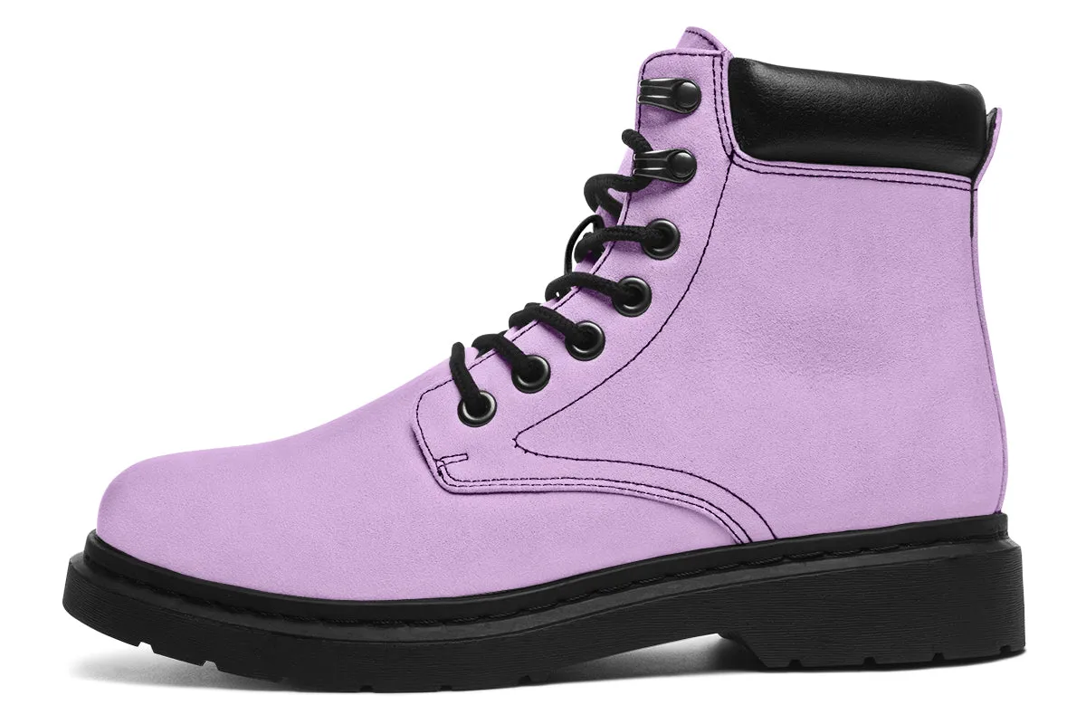 Digital Lavender Classic Boots - High Quality Micro-Suede Weatherproof Vegan Shoes with Stitched on Soles