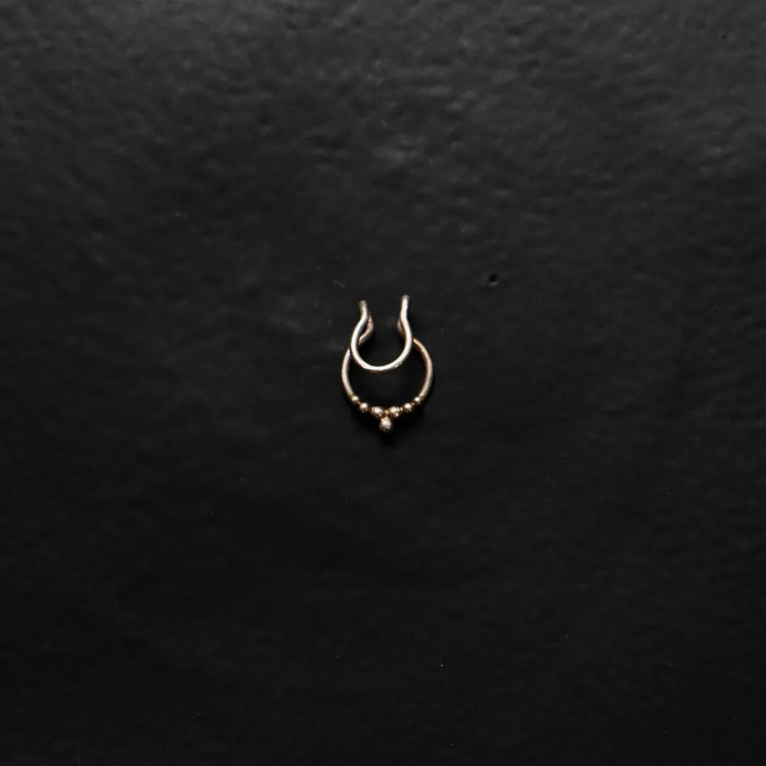 Droplets Septum Ring(Clipon)