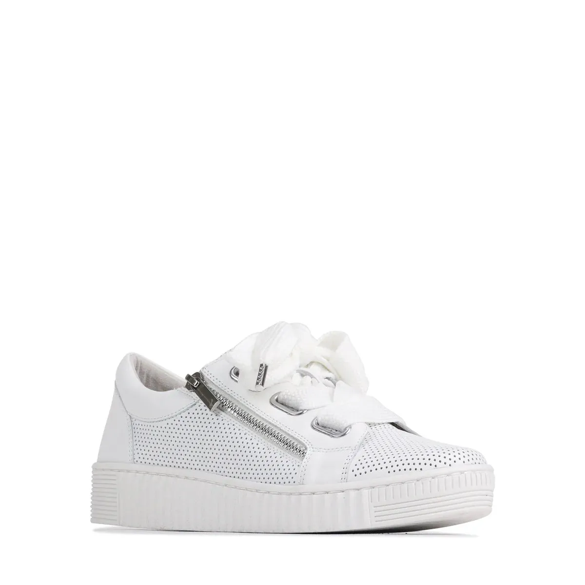 EOS Jovi White Perforated Leather