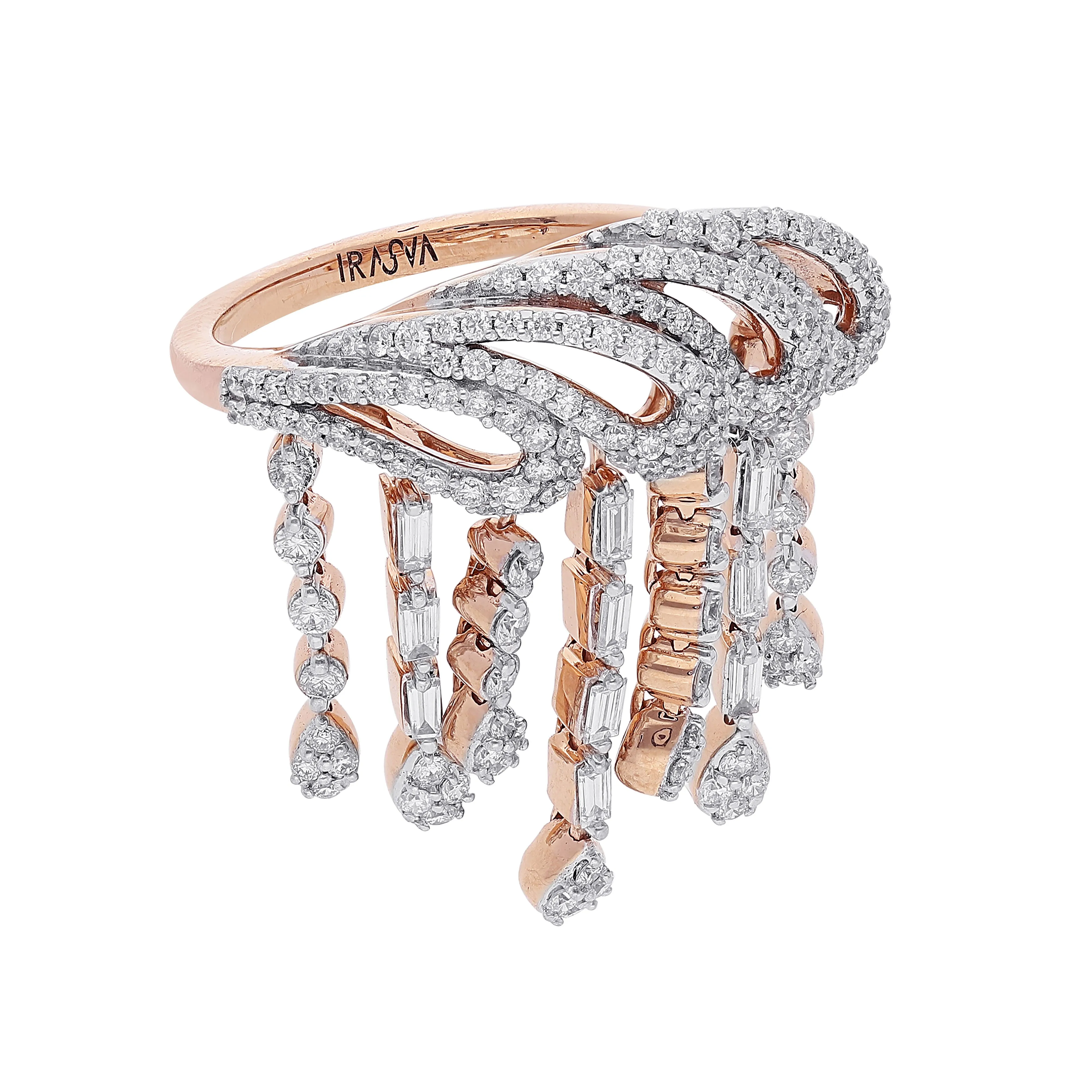 Freeflowing Raindrops Diamond Ring