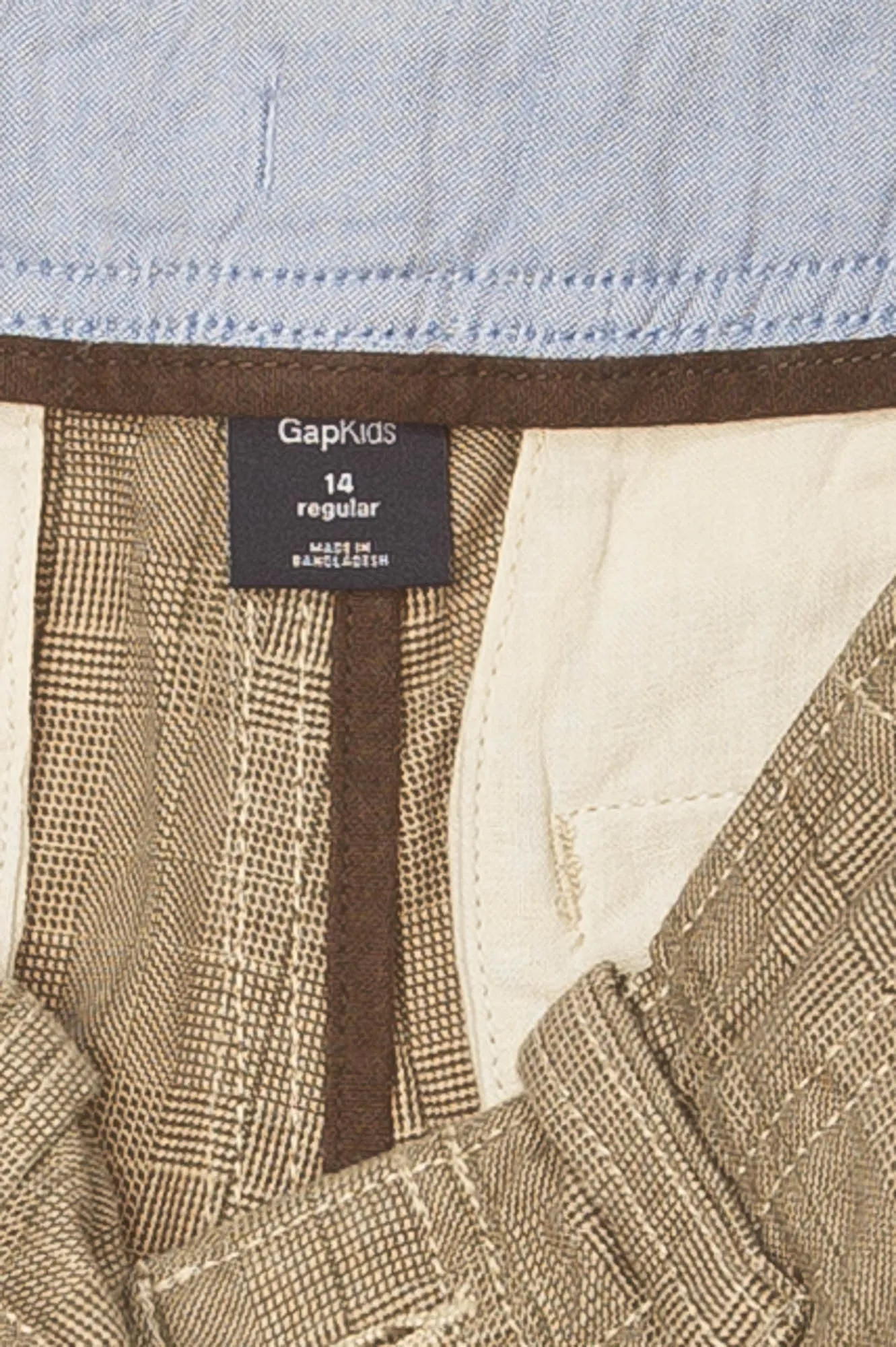 GapKids - Brown Plaid Cargo Shorts - 14