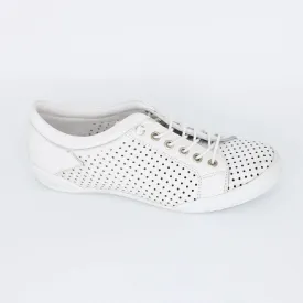 GELATO TEEJAY LEATHER SLIP ON WHITE (CLEARANCE FINAL SALE)