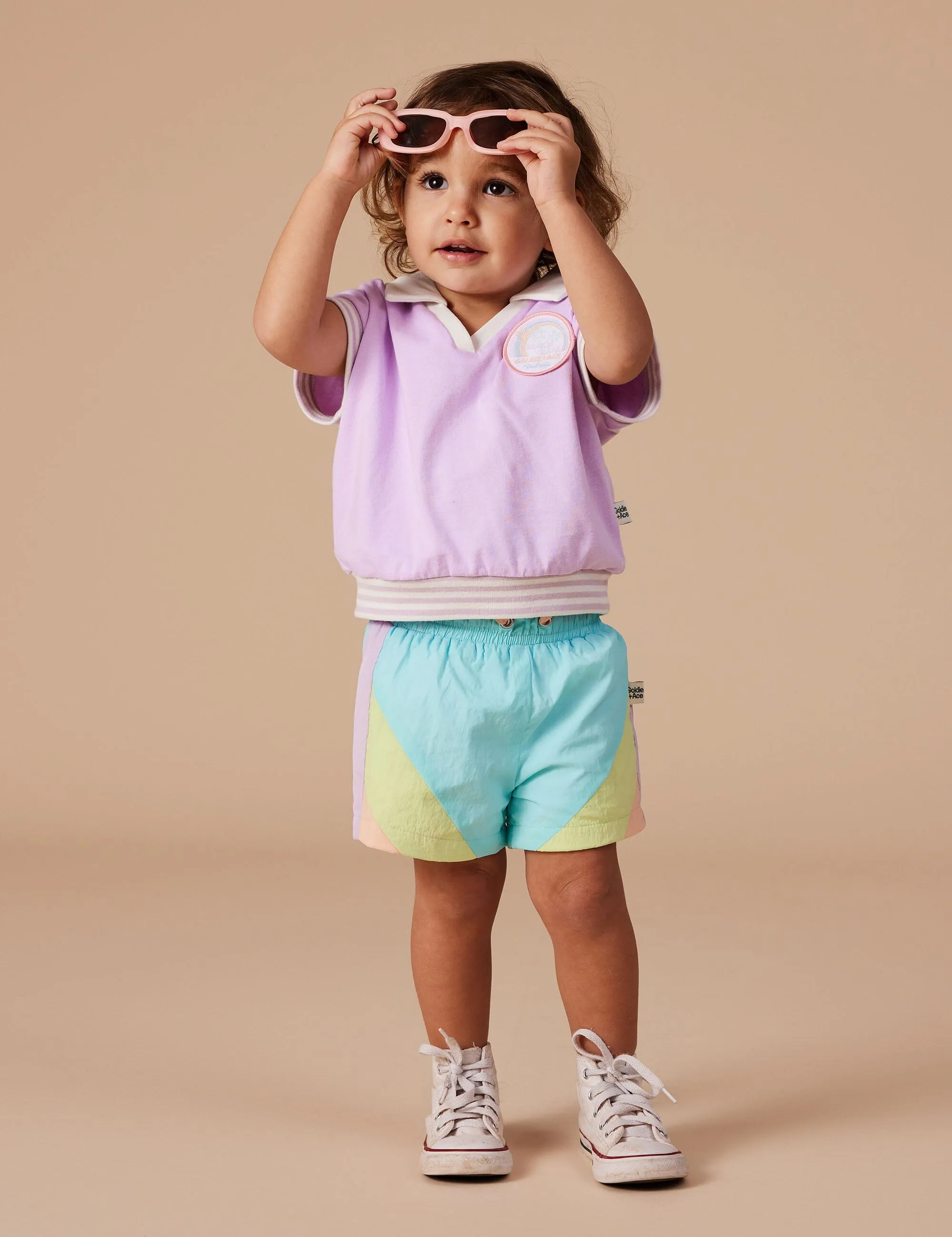 Goldie & Ace - Beach Club Collared Relaxed Tee Lilac