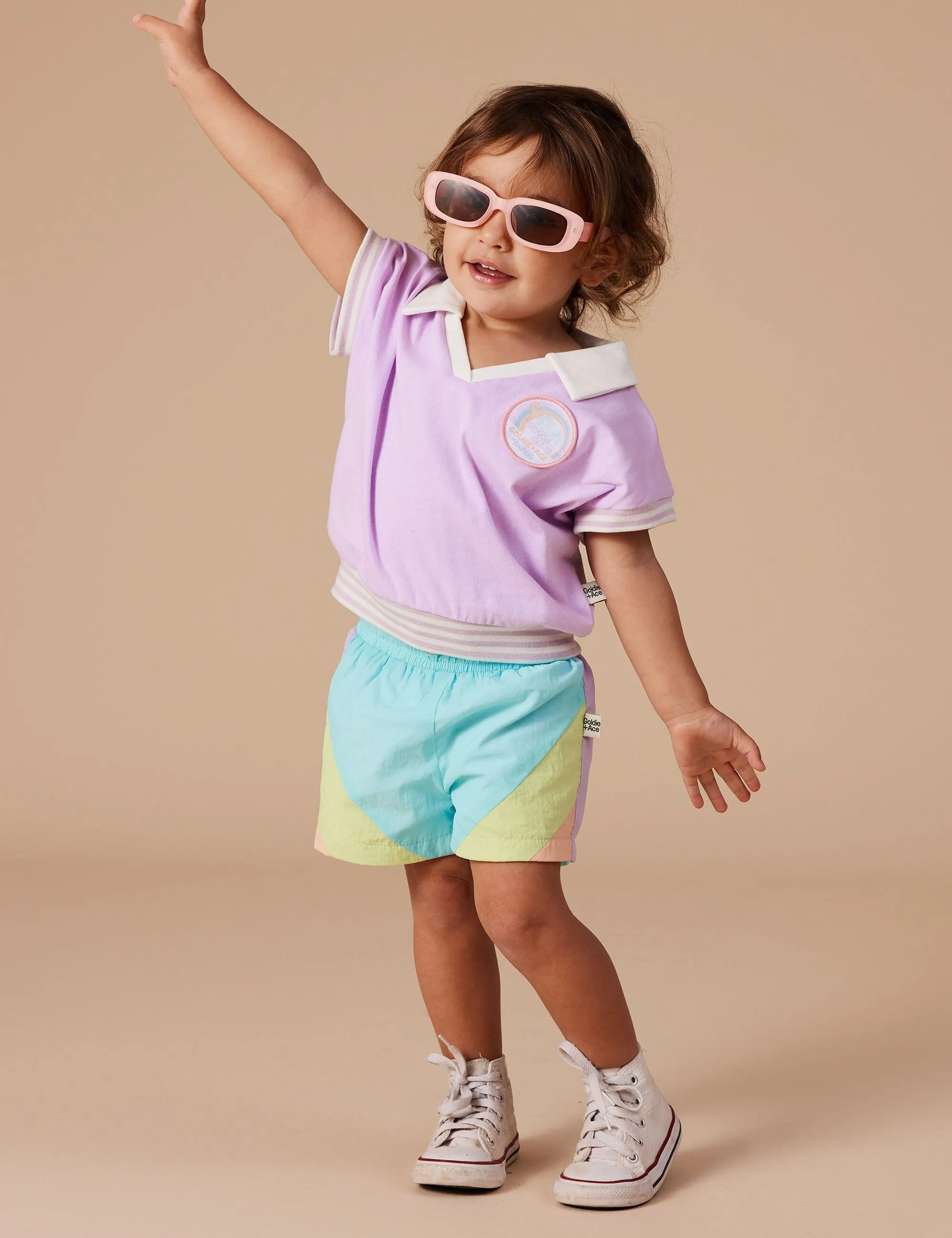 Goldie & Ace - Beach Club Collared Relaxed Tee Lilac