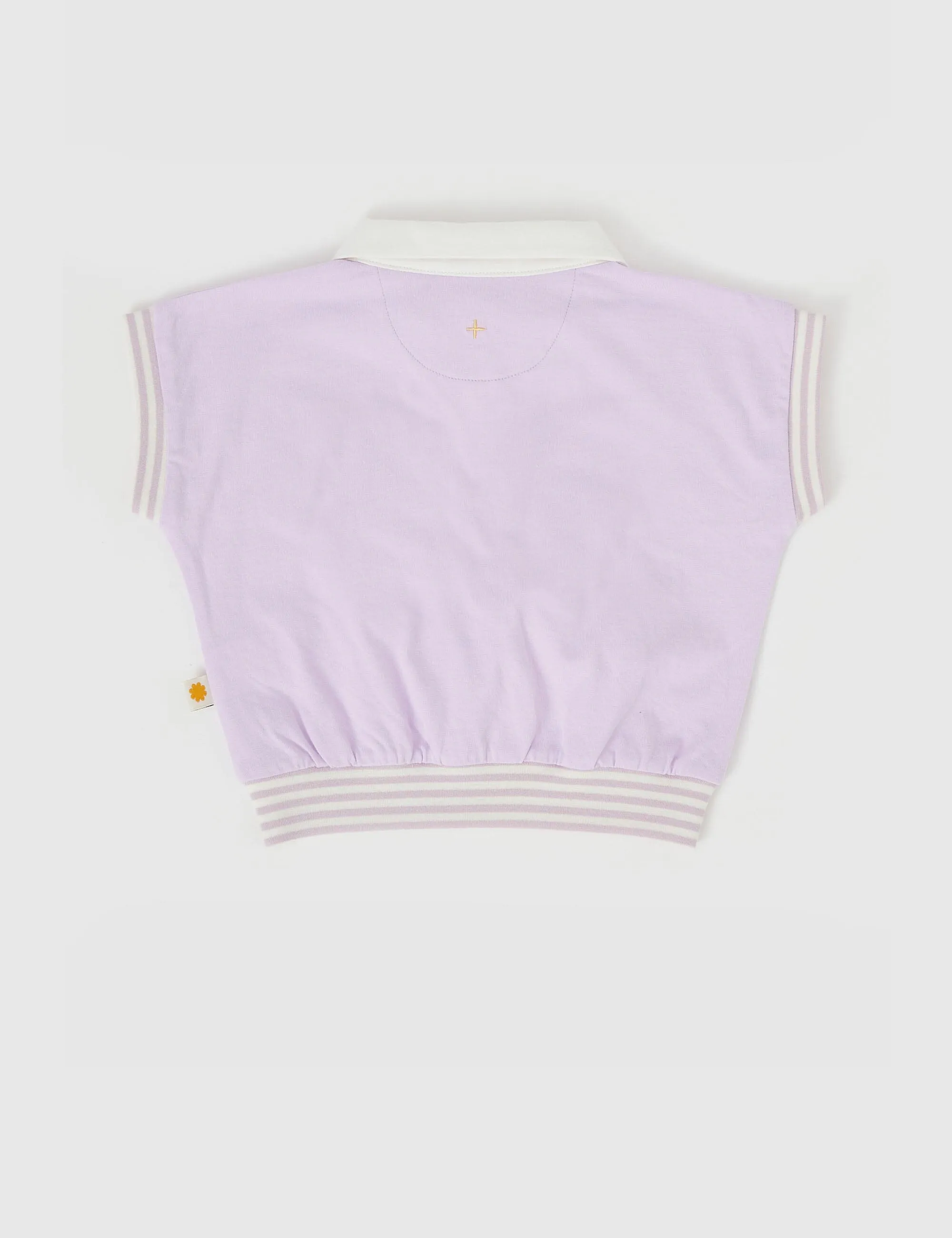 Goldie & Ace - Beach Club Collared Relaxed Tee Lilac