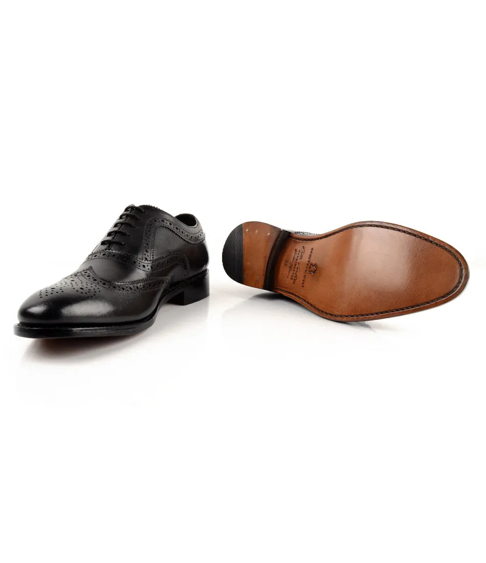 Goodyear Welted - Full Brogue Oxfords - Black