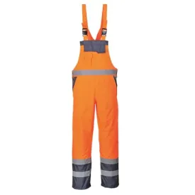 Hi Viz Waterproof Contrast Bib and Brace Unlined RIS 3279 Portwest S488