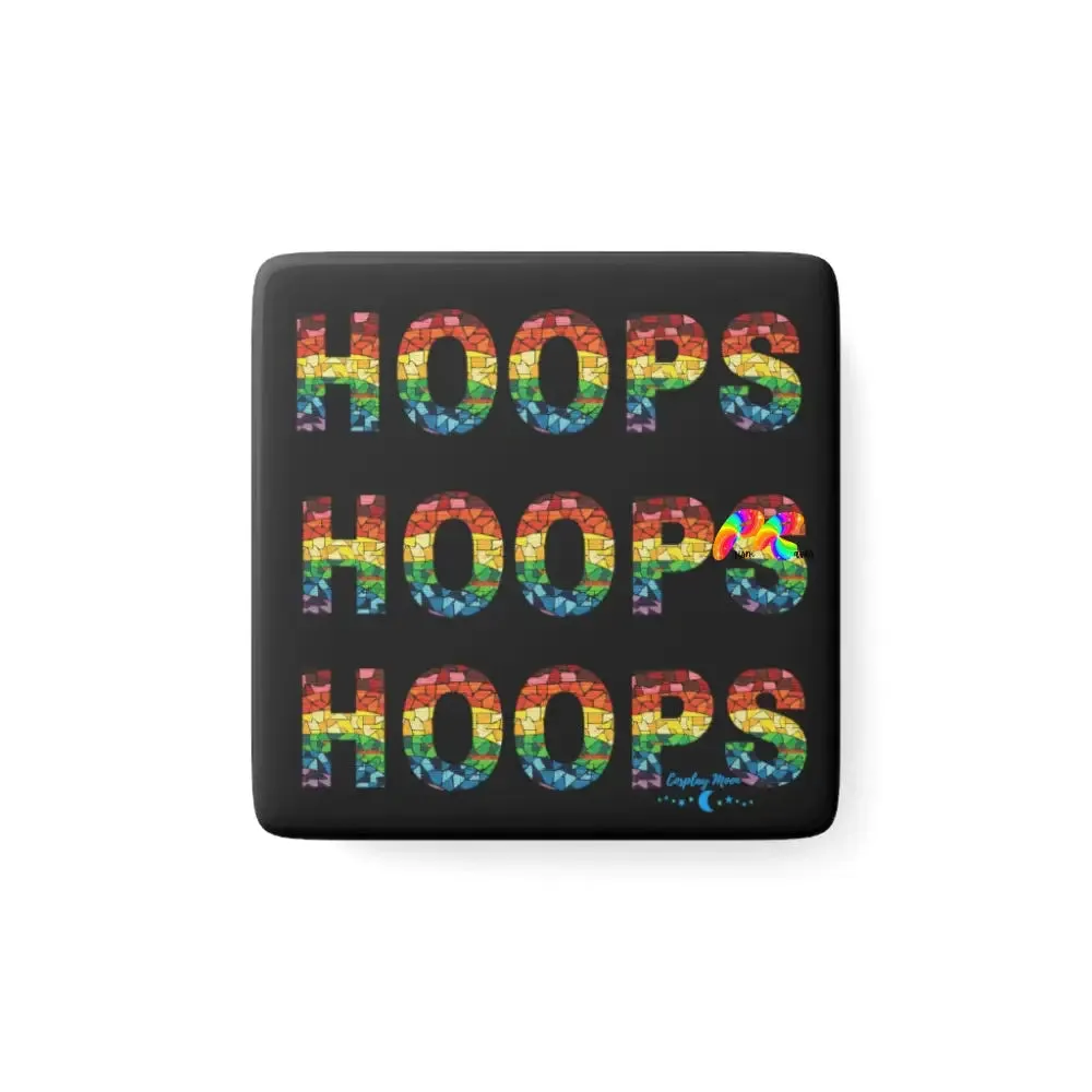 HOOPS Porcelain Magnet, Square 2"