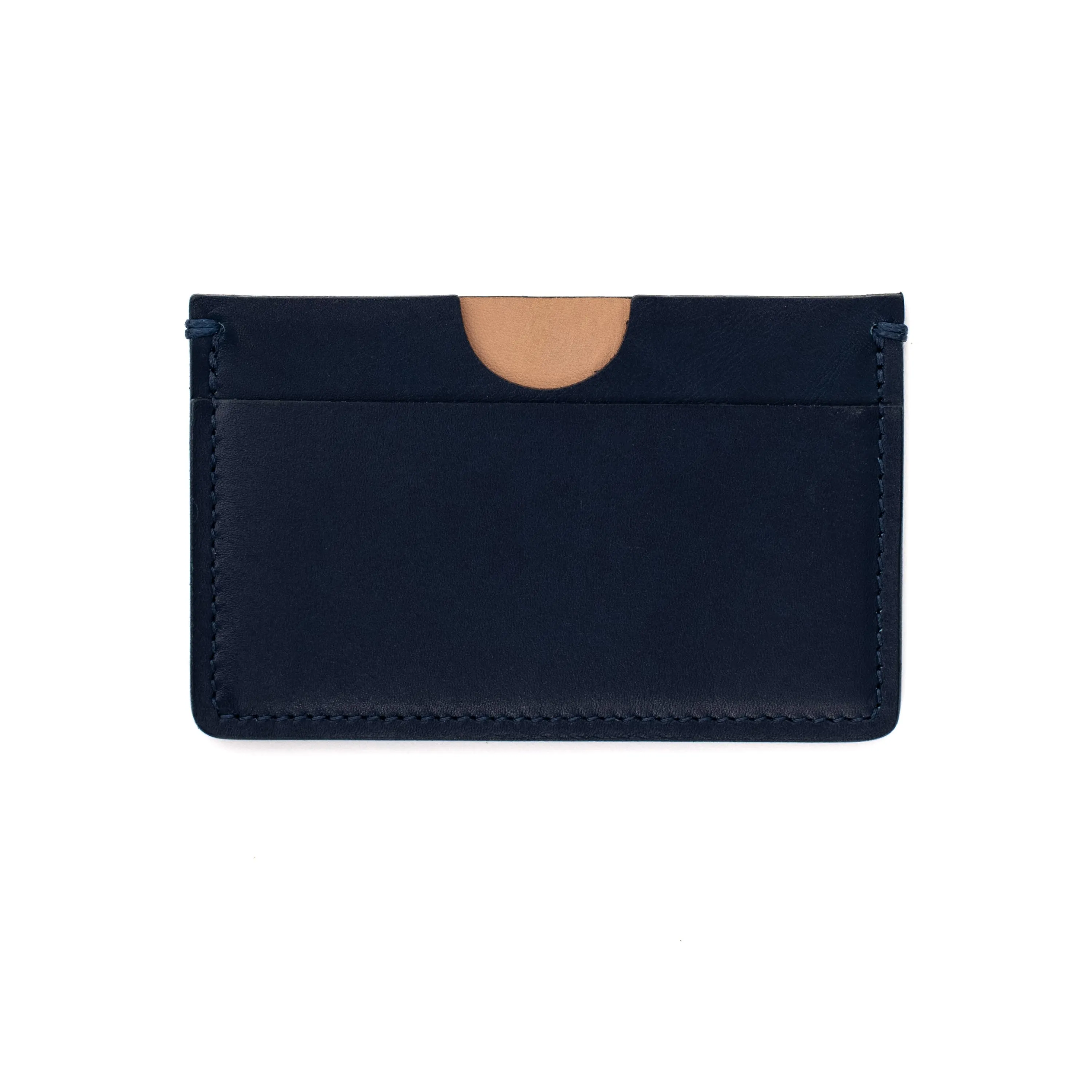 Houghton Card Holder - Navy Box Calf