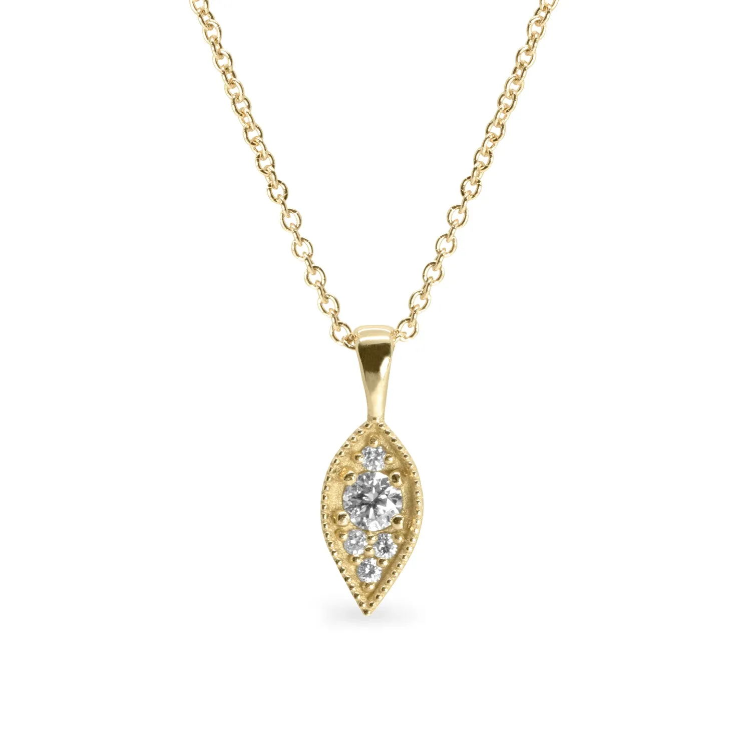 Jane Gold Necklace White Diamonds