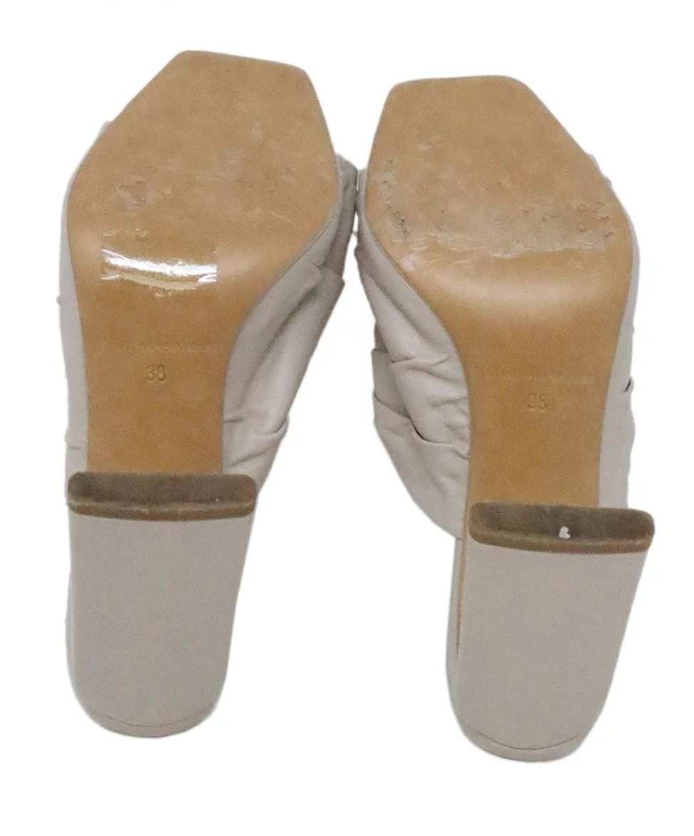 Jonathan Simkhai Neutral Leather Sandals sz 8