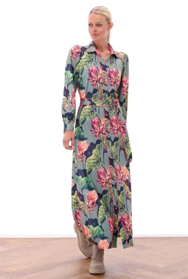 K Design Z126 Pink Floral Maxi Dress