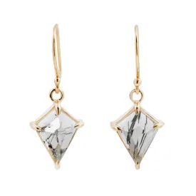 Large Quartz Kite Drop Earrings