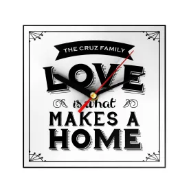 Love Is What Makes a Home Personalized Clock